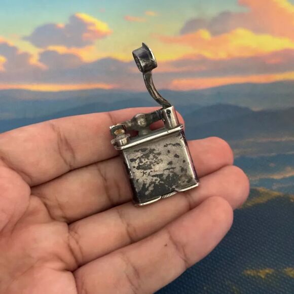 Vintage Silver Lift Arm Pocket Lighter - Mexico - Picture 3 of 5